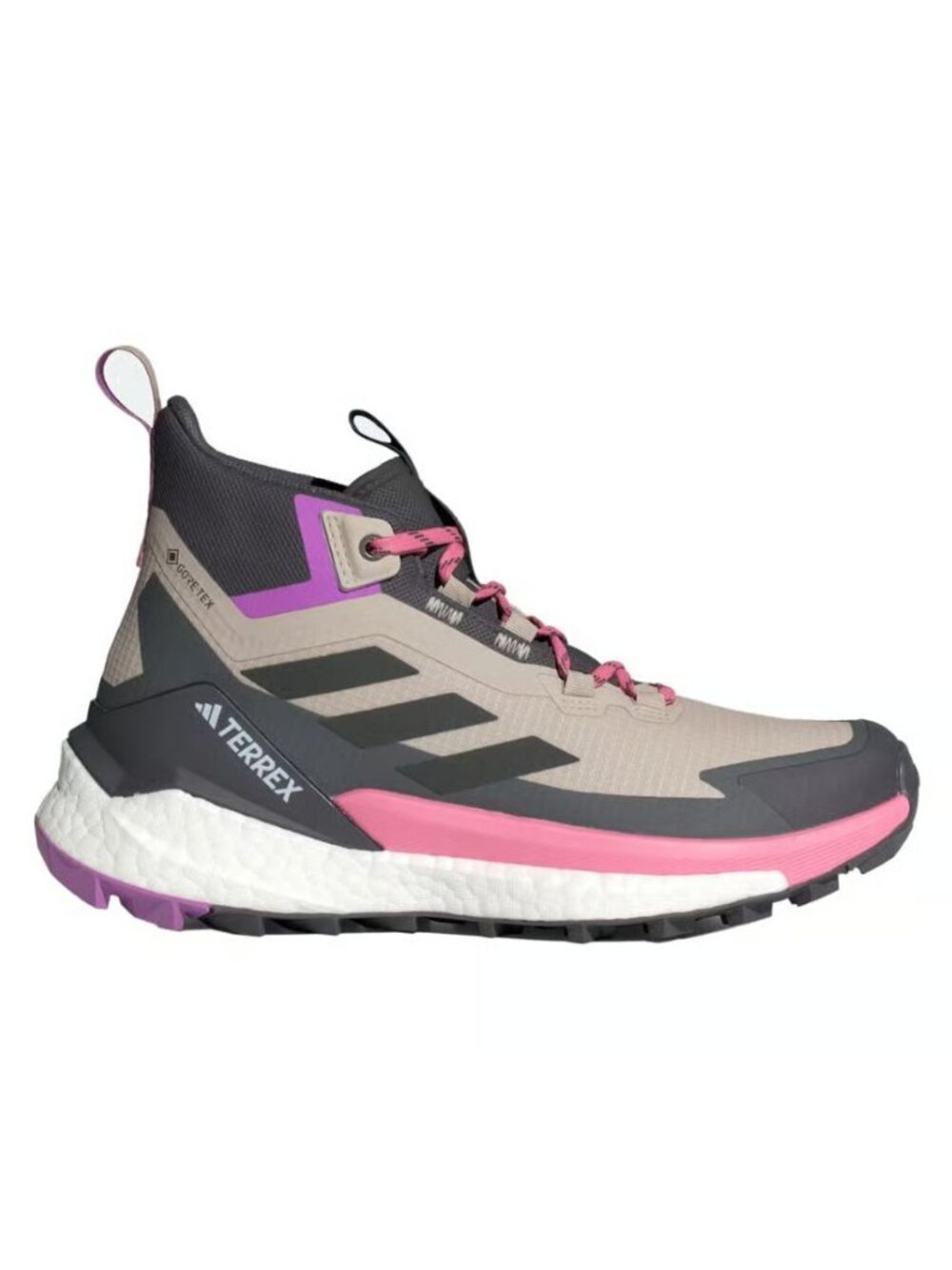 Adidas Womens Terrex Free Hiker 2 Gore-Tex Pink Beige Black Hiking Boots Size 11
